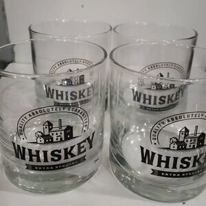 4 Like New Vintage Cristar Lexington Extra Special Whiskey 11 oz Rocks Glasses